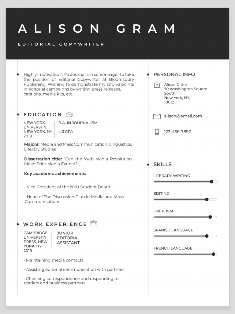 How to make a stunning resume [CV template inside] | CustomWritings.com ...