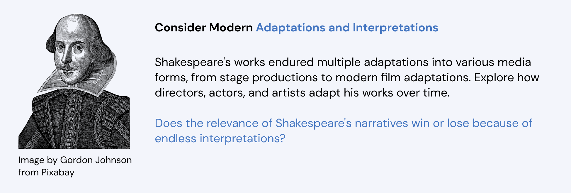 william shakespeare research topics